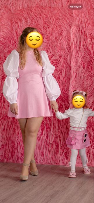 Фемелі лук/Рожева сукня/Сукня мама і доця/сукня жіноча