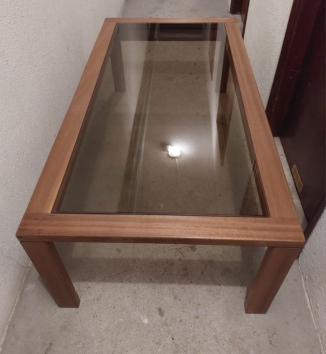 olaio - mesa centro com tampo de vidro