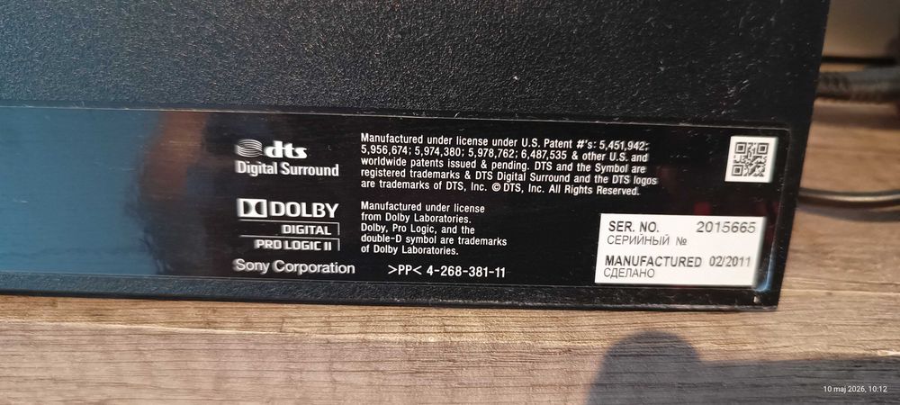 SONY Soundbar SU- B461S + stylowa podstawa do TV