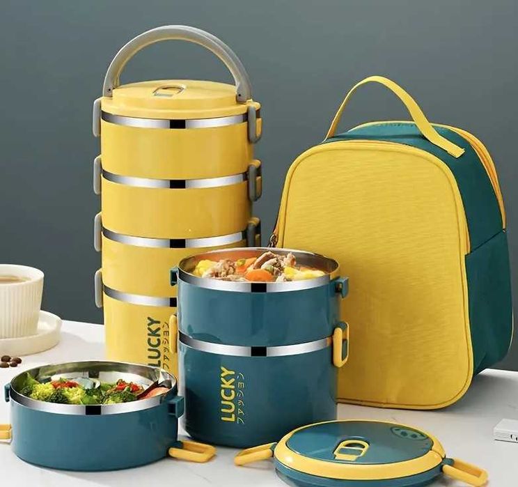 Набор Термосов для Обеда из Нержавеющей Стали Большой Вместимости