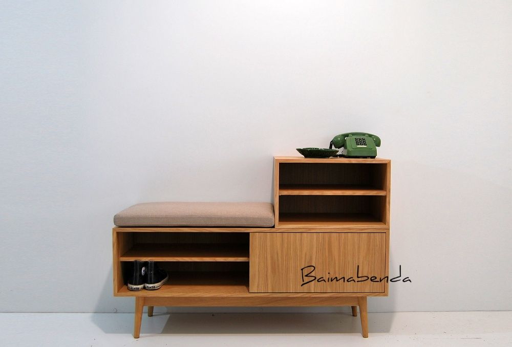 Banqueta / Sapateira / Movel Retro Vintage / Estilo Nórdico