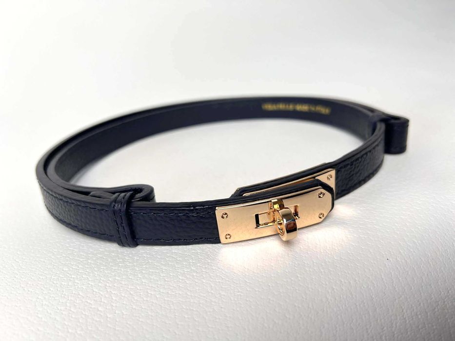 HERO pasek regulowany rozsuwany czarny brąz beż vera pelle skóra