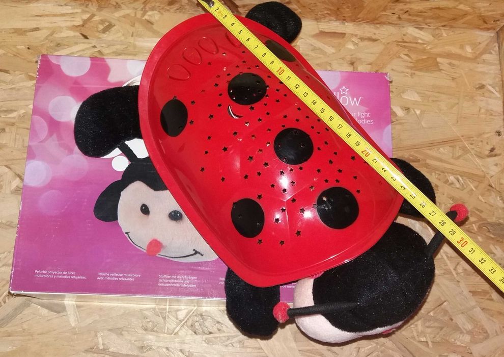 Joaninha Projetor musical noturno Bebé Glow Pillow