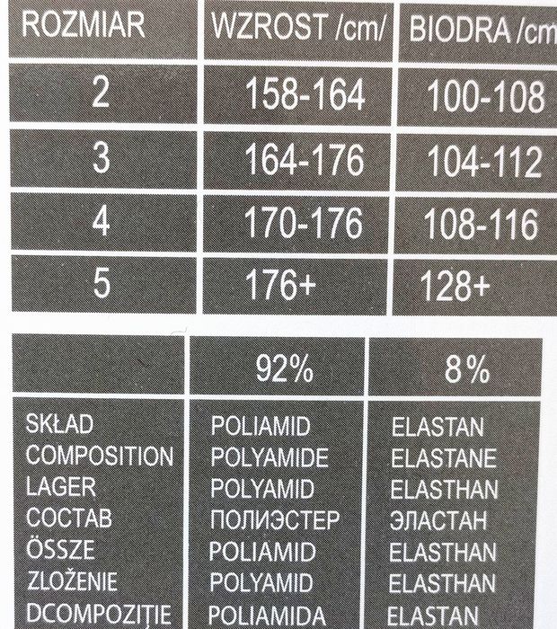 Rajstopy cienkie 20 den 2-5