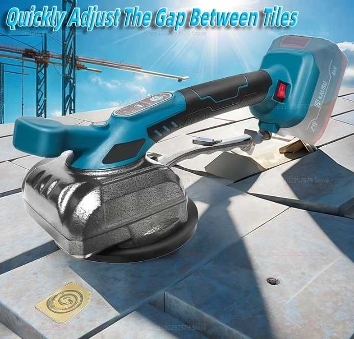 Вібратор для укладання плитки 18V, віброприсоска, сумка (без акб)