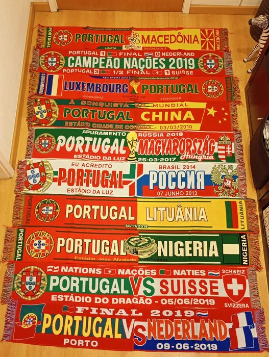 Portugal seleção cachecol de jogo de futebol novo, artigo de coleção