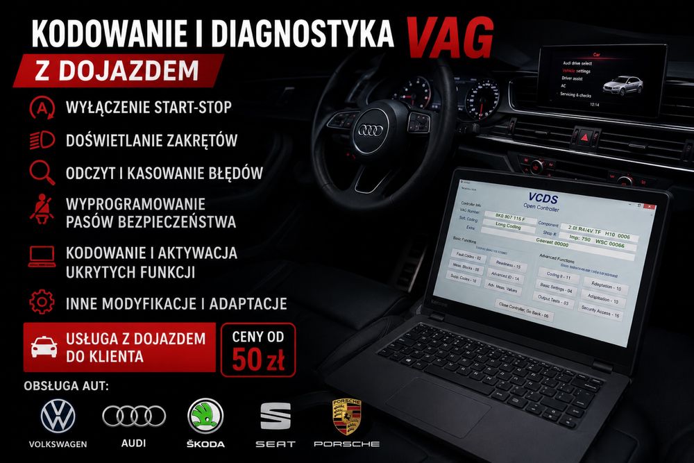 Kodowanie i diagnostyka VAG z dojazdem