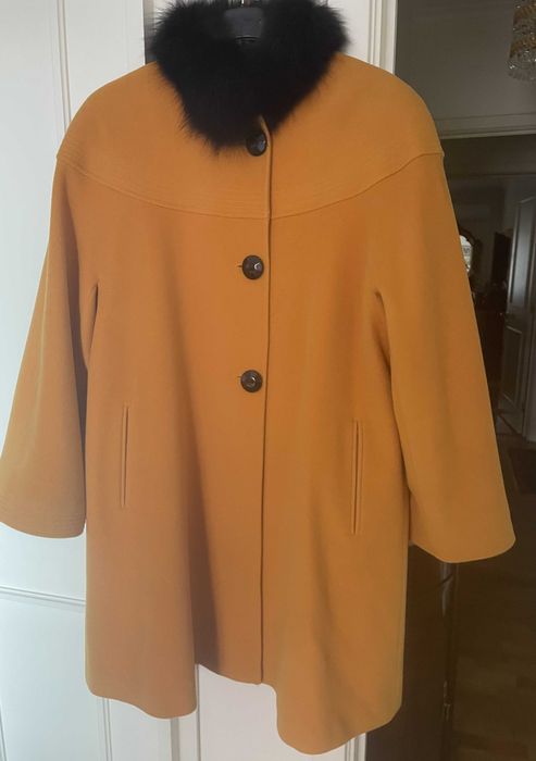 Casaco comprido marca luxo Electre, Paris, 100% lamb's wool