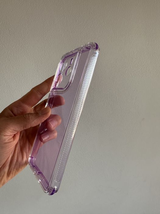 Etui Matrix fioletowe + SZKŁO DO XIAOMI REDMI NOTE 14 4G