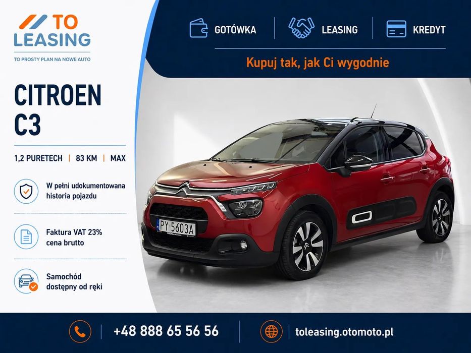 Citroën C3 Fabryczna GWARANCJA ! Salon PL/ Faktura VAT 23%/ MAX/