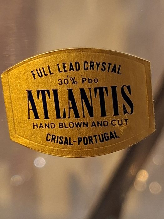 Balde de gelo em vidro de cristal da fabrica Atlantis grupo vista alegre