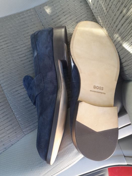 Лофери туфлі Hugo Boss Limber blue замша