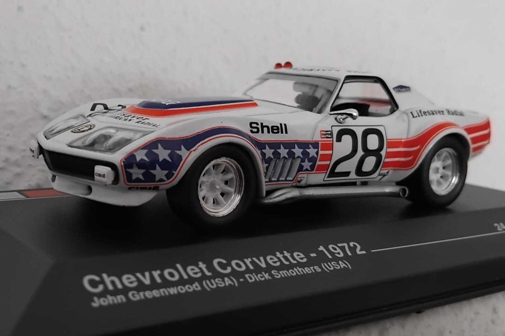 Chevrolet Corvette C3 N.º28 Le Mans. 1972.  1:43. Vendo miniatura da minha coleção.