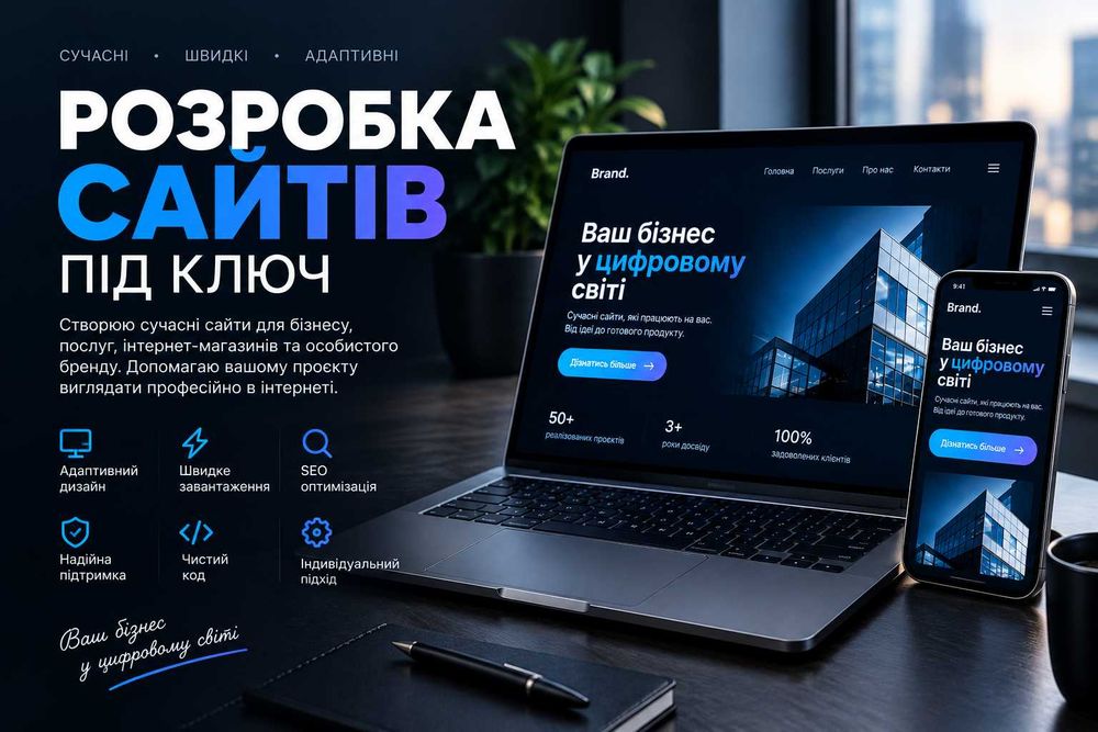 Розробка СУЧАСНИХ САЙТІВ під ключ