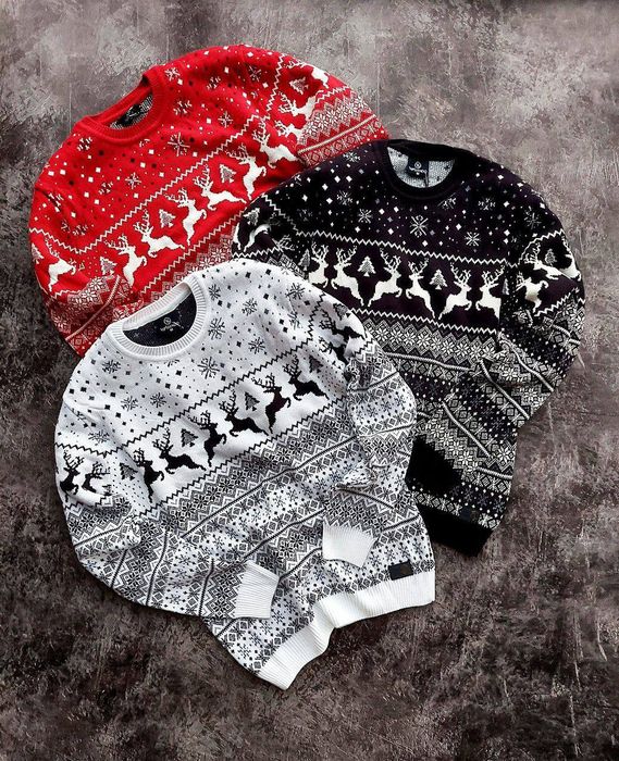Різдвяні светри для пари | Теплий новорічний подарунок у наявності