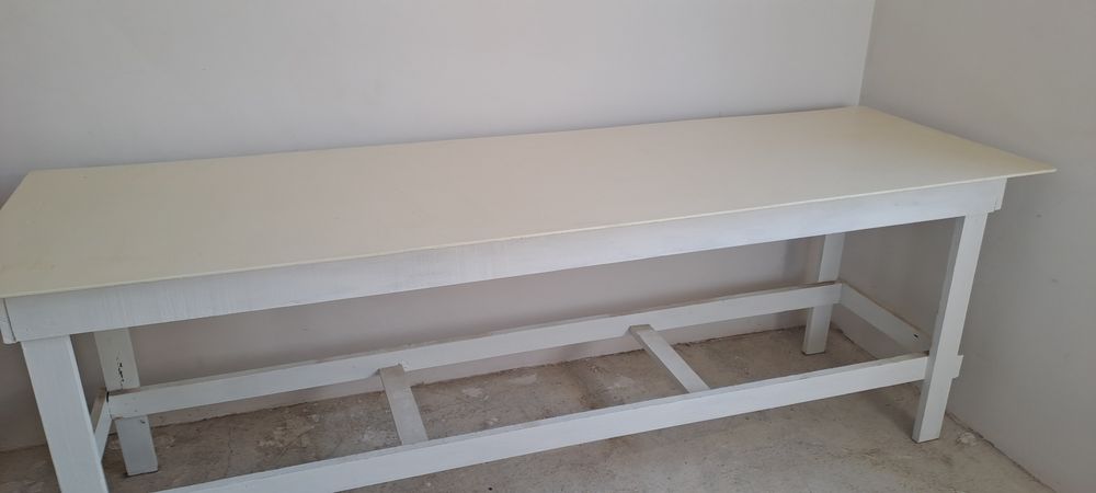Mesa em madeira 215x64x75cm
