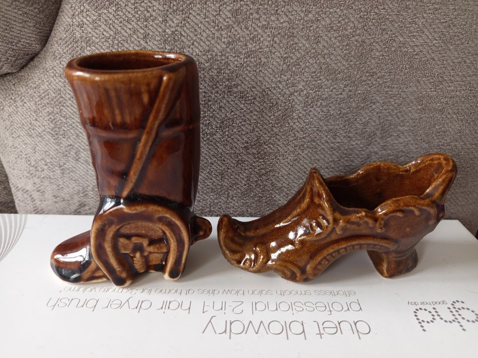 Całość 3 ceramiczne buciki PRL