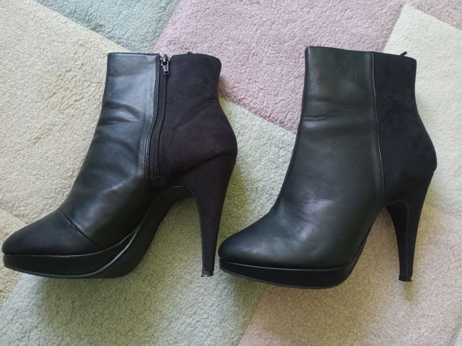 H&M czarne botki 39 jak nowe