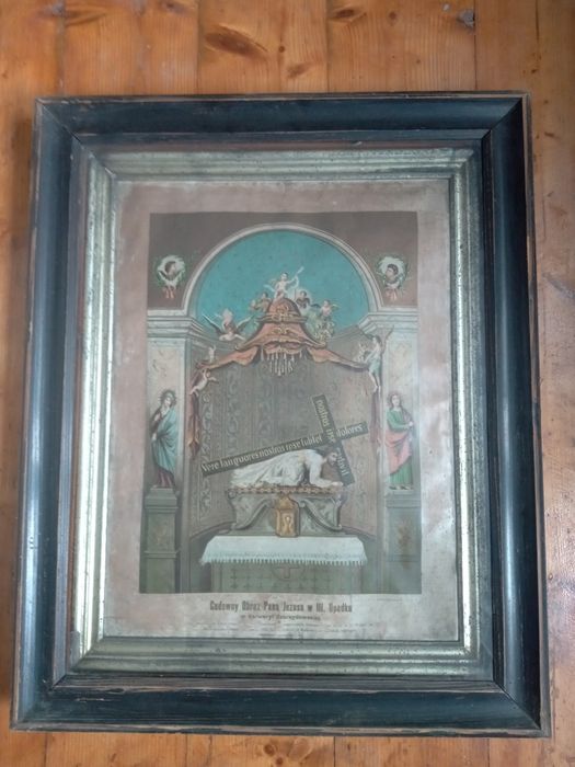 Litografia Kalwaria skrzynkowa rama