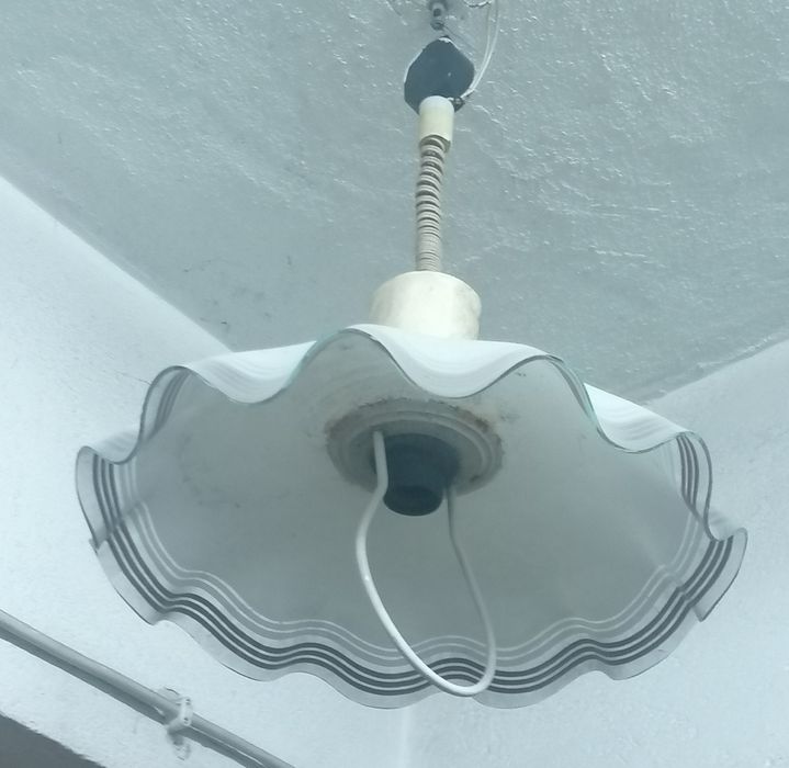 Vintage lamp, white and black