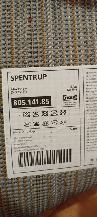 Tapete cinza azulado 160x230 IKEA