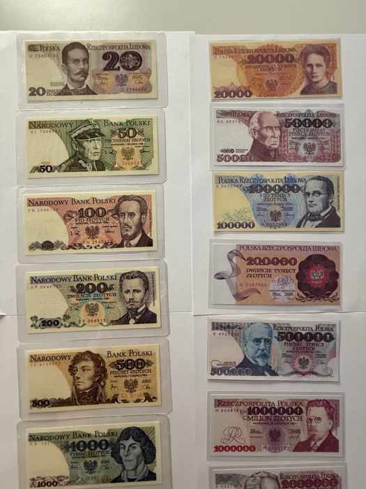 Ekskluzywna kolekcja banknotow PRL