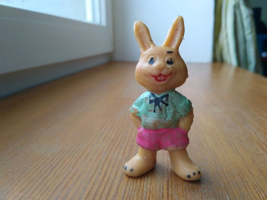 Советская резиновая игрушка Заяц. Ну погоди. СССР 1980е годы