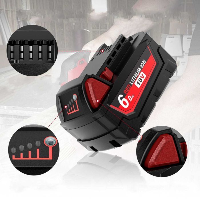 Mocny Akumulator Bateria Milwaukee M18 18V 6.0Ah do elektronarzędzi