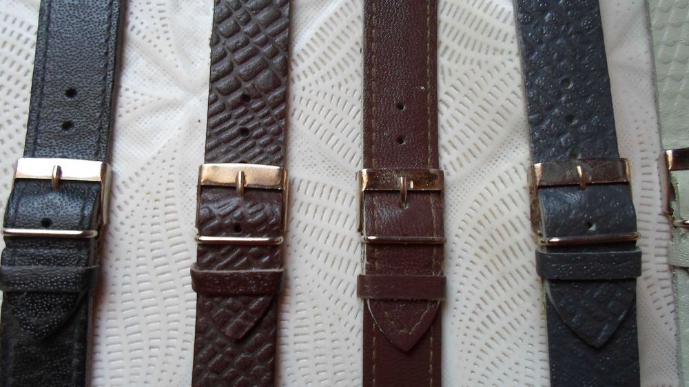 Часы ремешок 18 мм кожаный ссср новый