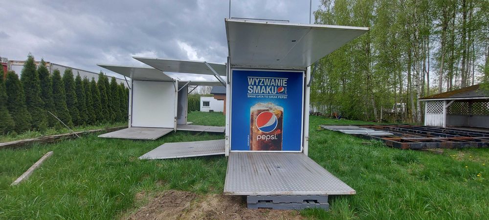 Scena Na Eventy, Kontener, Reklama, Magazyn, przyczepa do transortu