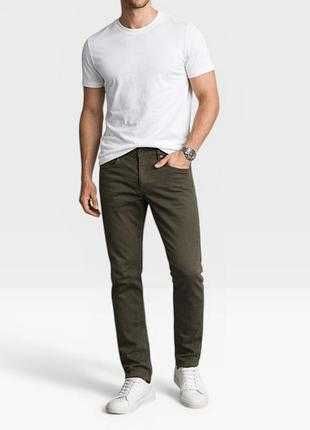Брюки чоловічі christian dior котонові оливкові хакі джинси 33 / 34