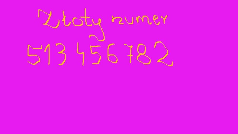 Złoty numer starter orange łatwość  zapamiętania numeru- prosty