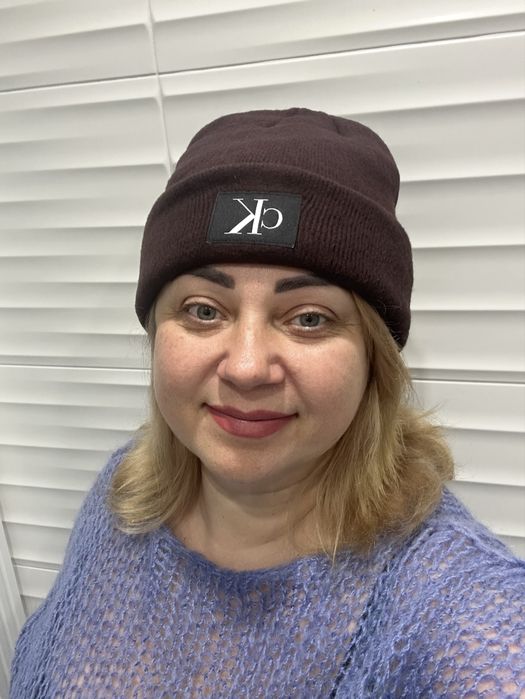 Шапочка Calvin Klein Бордовая оригинал , колекцыя