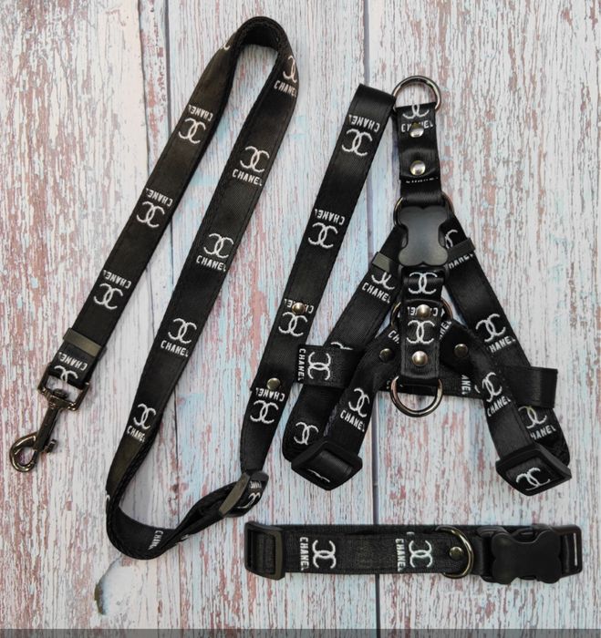 Nowe szelki + obroża + smycz dla psa M