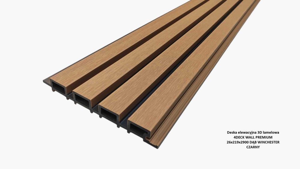 Deska elewacyjna 3D lamelowa 4DECK WALL PREMIUM - 5 KOLORÓW