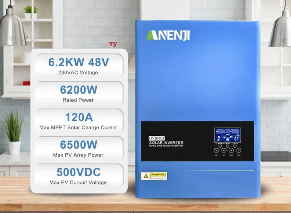 Гібридний сонячний інвертор ANENJI ANJ‑6200W‑48V‑WIFI