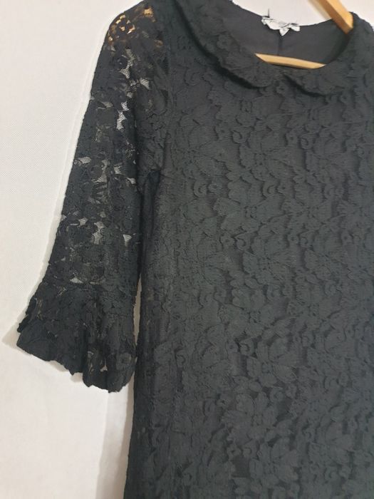 Czarna tunika z koronki M