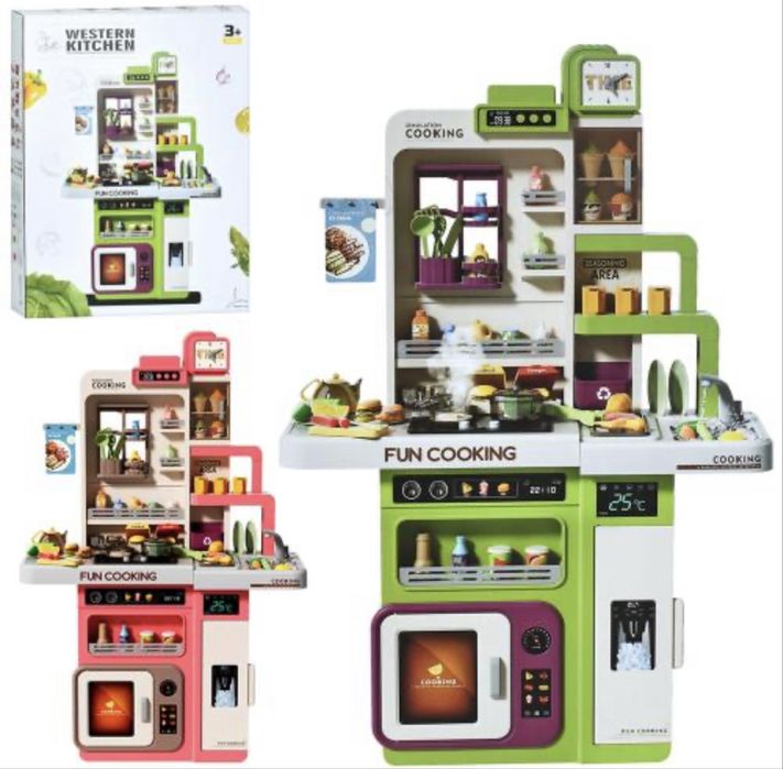 Велика метрова кухня на 91 предмет з водою та парою, два кольори