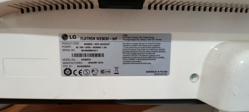 Монітор LG Flatron W2363V-WF