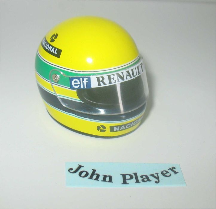 Capacete Ayrton Senna - Temporada 1985 (Lotus) - Escala 1/8