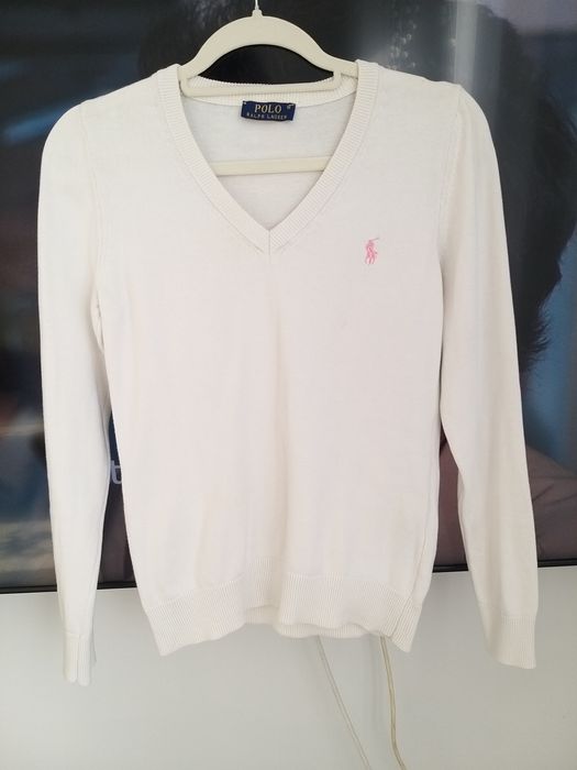 Biały sweterek Polo Ralph Lauren