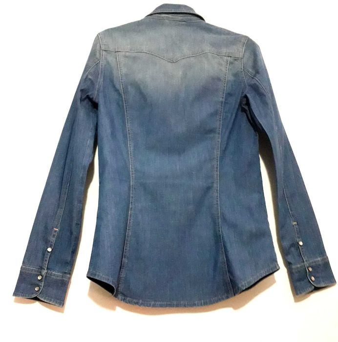 Camisa de ganga ajustada Zara Z1975 Tam S