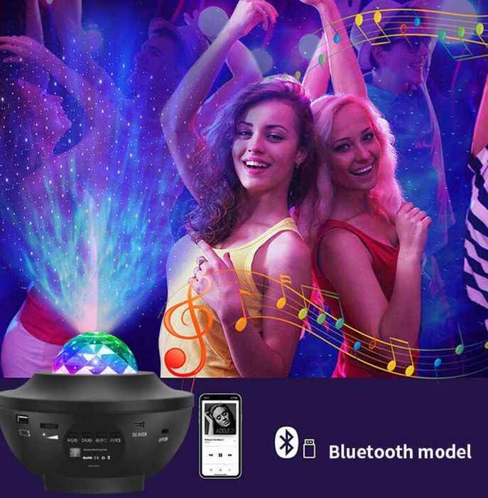 PROJEKTOR GWIAZD star master rzutnik lampka głośnik led usb bluetooth