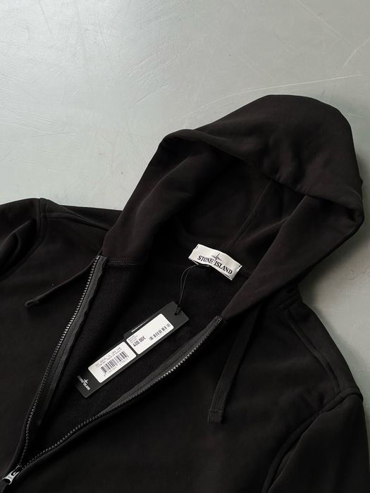 БЕЗ ПЕРЕДОПЛАТИ: Зіп худі Stone Island чорний