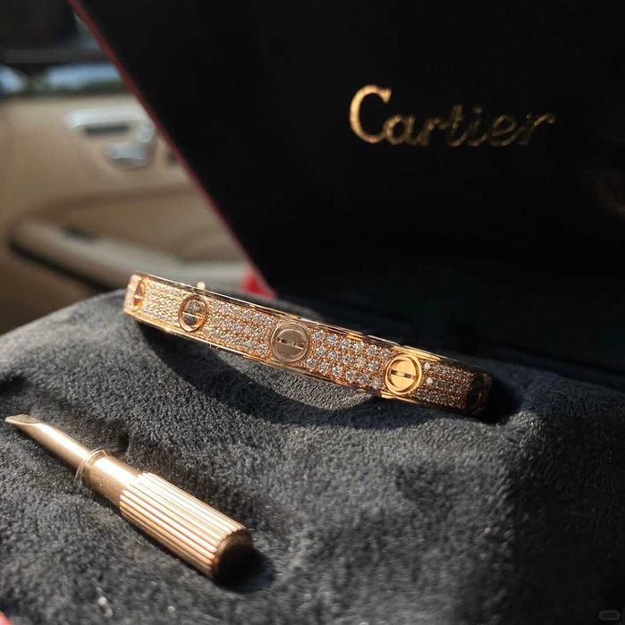 CARTIER Cartier LOVE series starry sky 18K rose gold bracelet