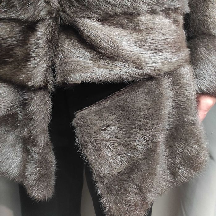 ідеал Шуба норка натуральне хутро трансформер колір соболь