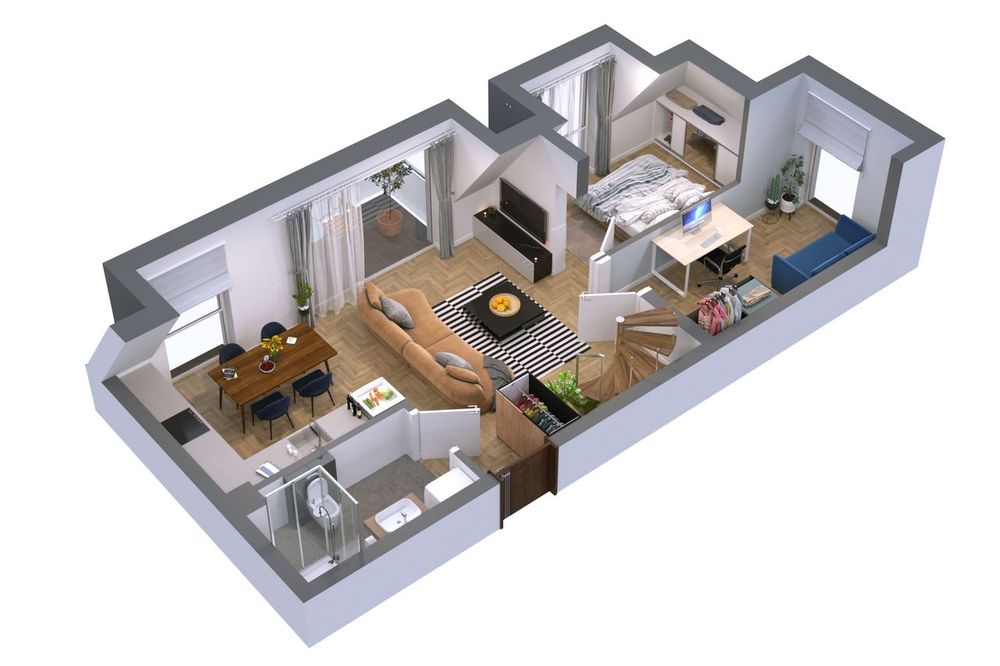 Gostyń Centrum Apartament BAUKING 73 m² DWUKONDYGNACYJNY - Widok 5