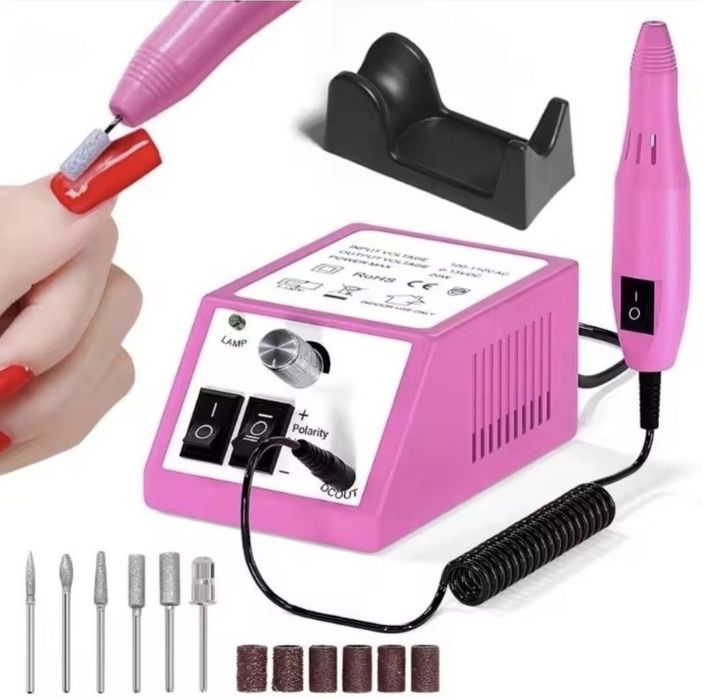 Frezarka do paznokci manicure pedicure zestaw +5 frezów
