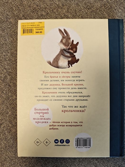 Książka dla dzieci: „Большой сюрприз для маленького кролика” (po rosyjsku)