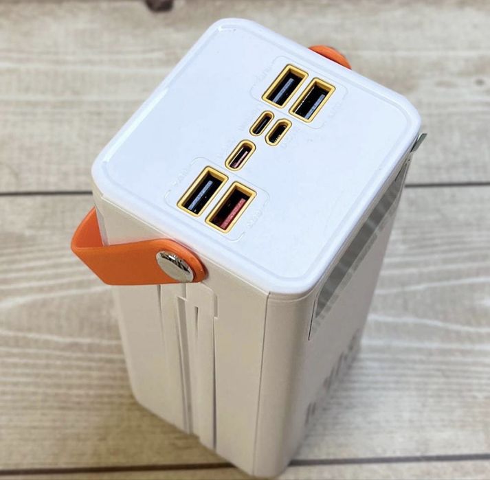Портативний зарядний пристрій  DX205 100000mAh, 120W, QC3.0, LCD, білий / Павербанк 100000 мАч / Швидка зарядка